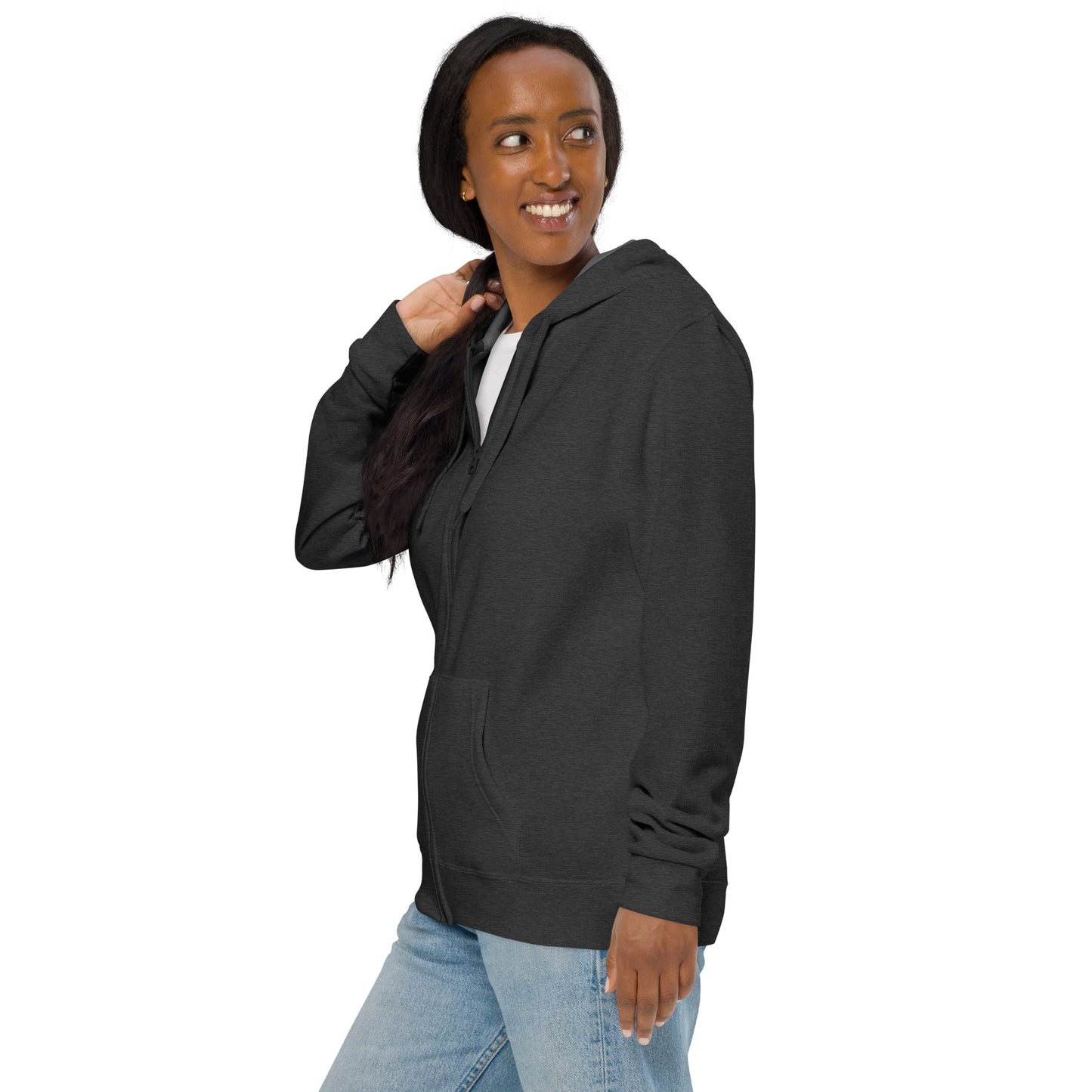 Unisex basic zip hoodie